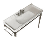 48-Inch Bathroom Ceramic Basin with 3 Pre-Drilled Holes - White or Black
