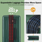 Expandable 2 Piece Luggage Set with TSA Lock and Spinner Wheels - Multiple Colors