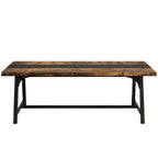 Modern Rectangular Conference Table for 6-8 People with Durable Frame - Dark Gray or Dark Brown