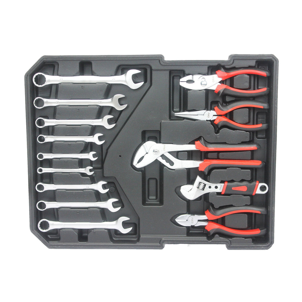 899 Piece Home Repair Tool Set with Rolling Toolbox - Pearl Silver or Black