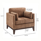 Chios Arm Chair with Reversible Cushions - Green or Dark Brown