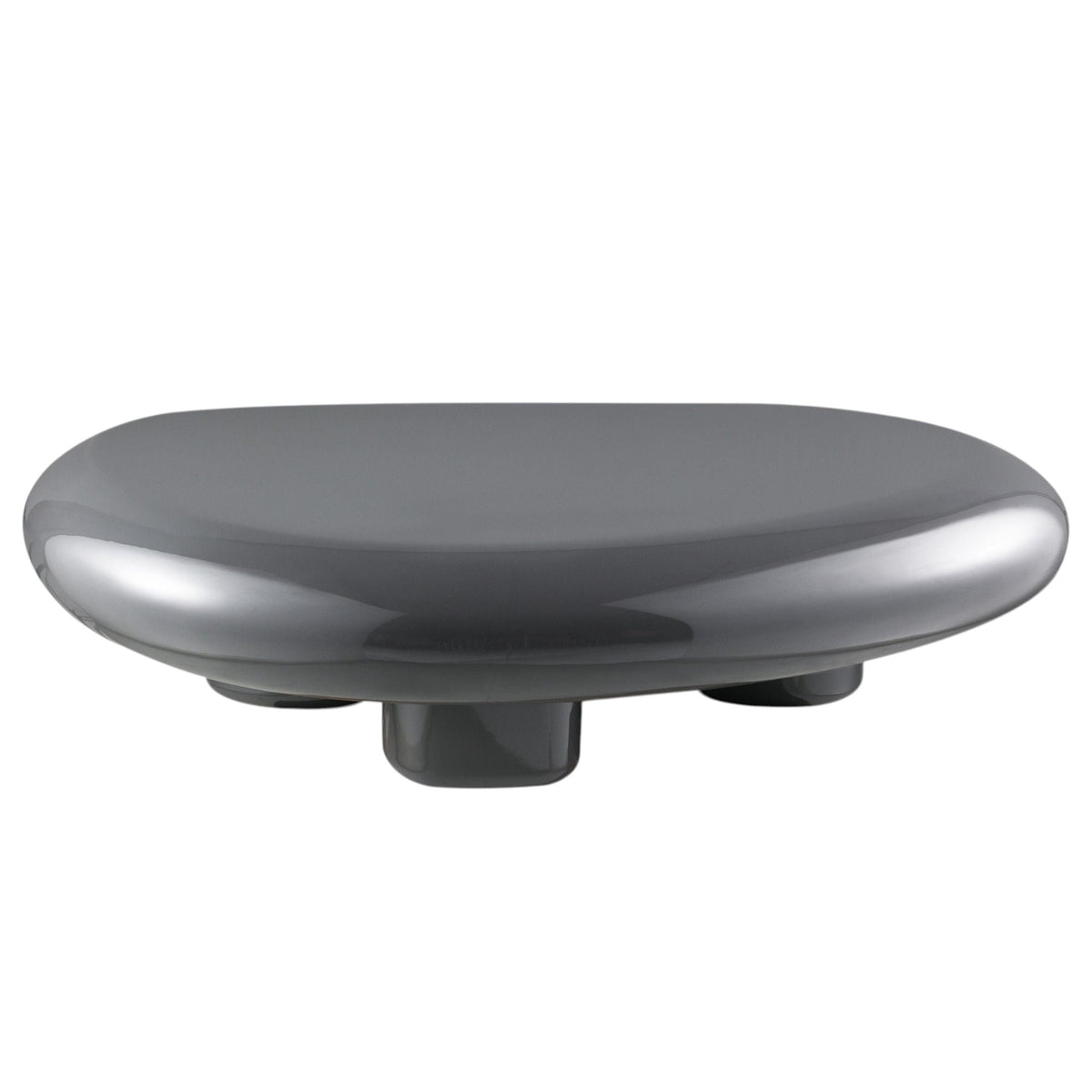 Gray Coffee Table with High Gloss Finish - Charlene