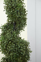 Artificial Spiral Boxwood Tree with Spiral Design - Green Leaves