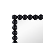 Full Length Mirror With Metal Beaded Frame - Black