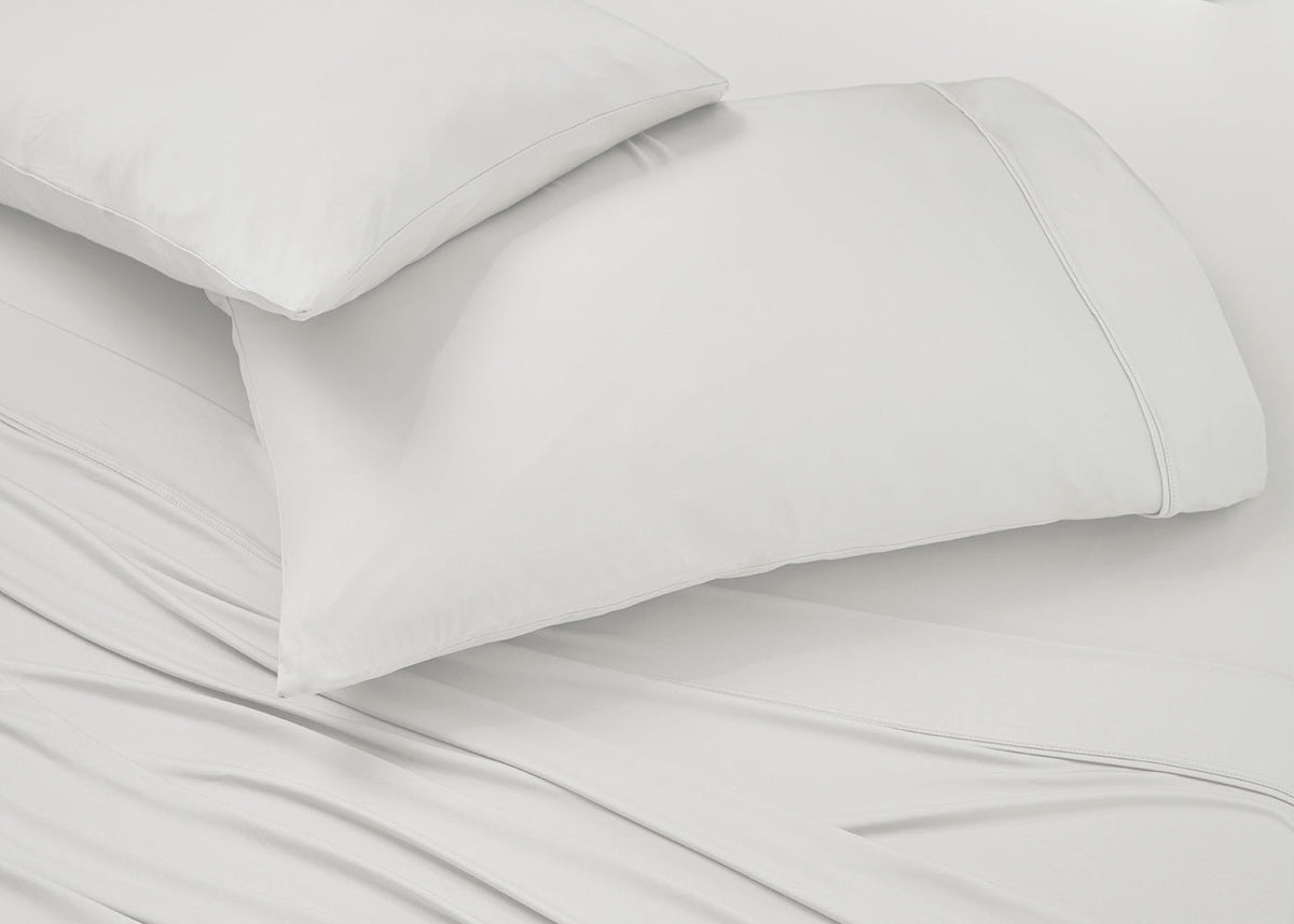 Bright White Split King Sheet Set with Powerband Fit - Nylon