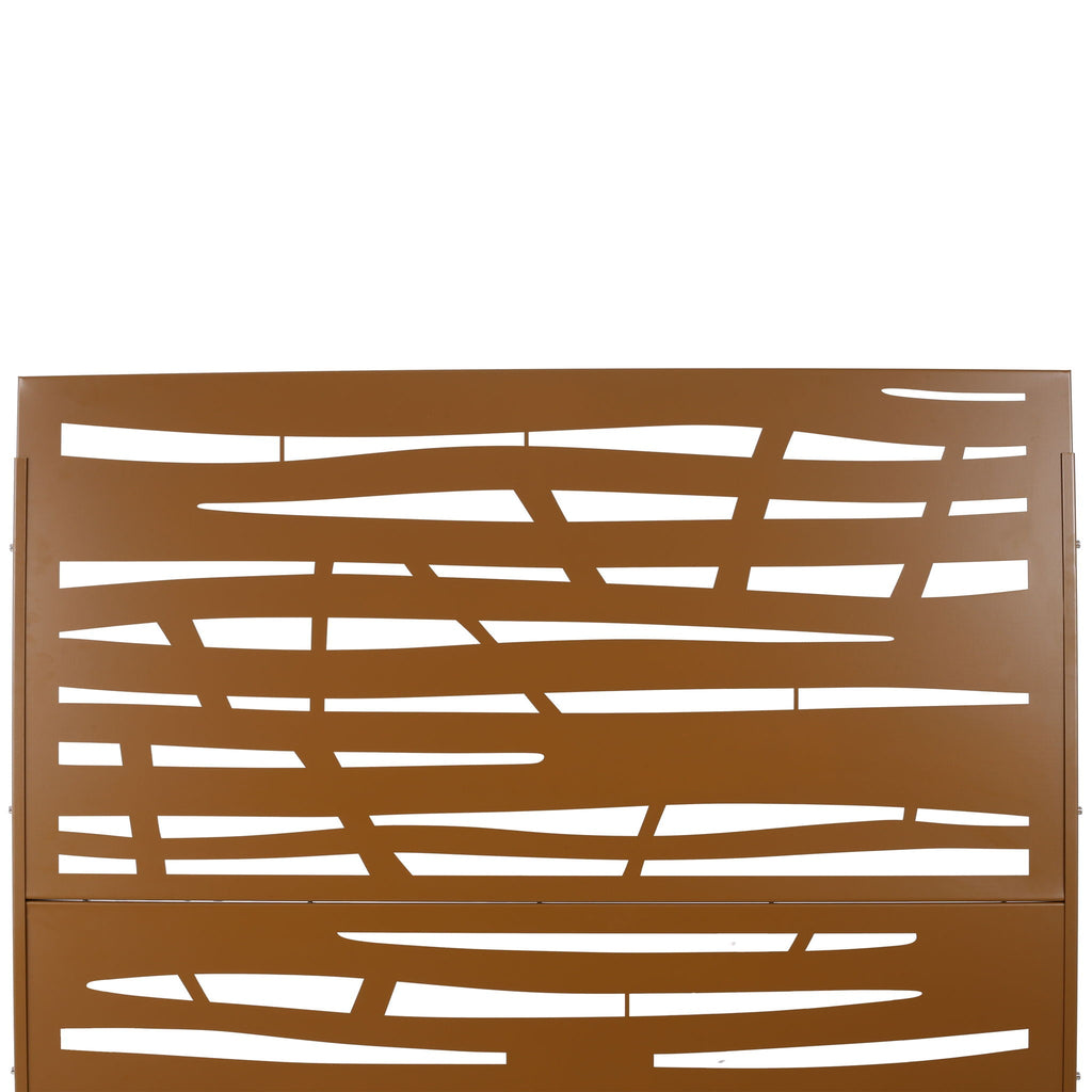 Metal Privacy Screen Room Divider with Durable Construction - Black, White, Dark Brown