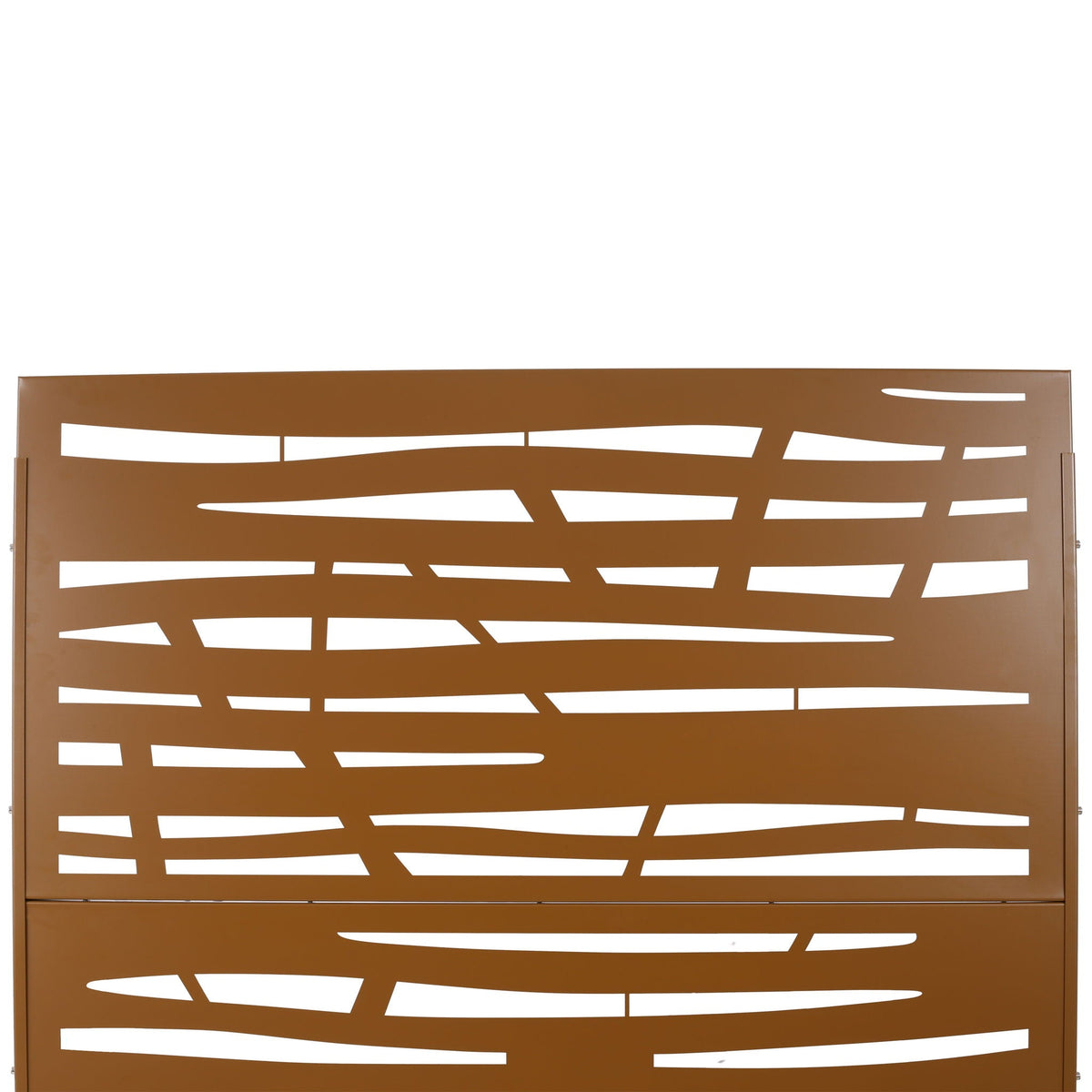Metal Privacy Screen Room Divider with Durable Construction - Black, White, Dark Brown