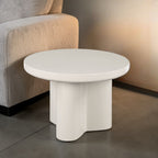 Light Gray End Table with High Gloss Finish - Joane