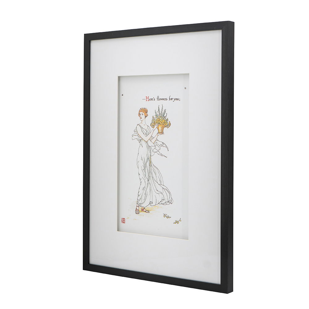 Black White Framed Print Wall Art Set with MDF & Glass - 20x28 in