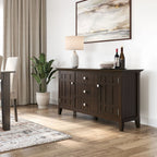 Bedford Sideboard Buffet with Ample Storage - Dark Tobacco Brown