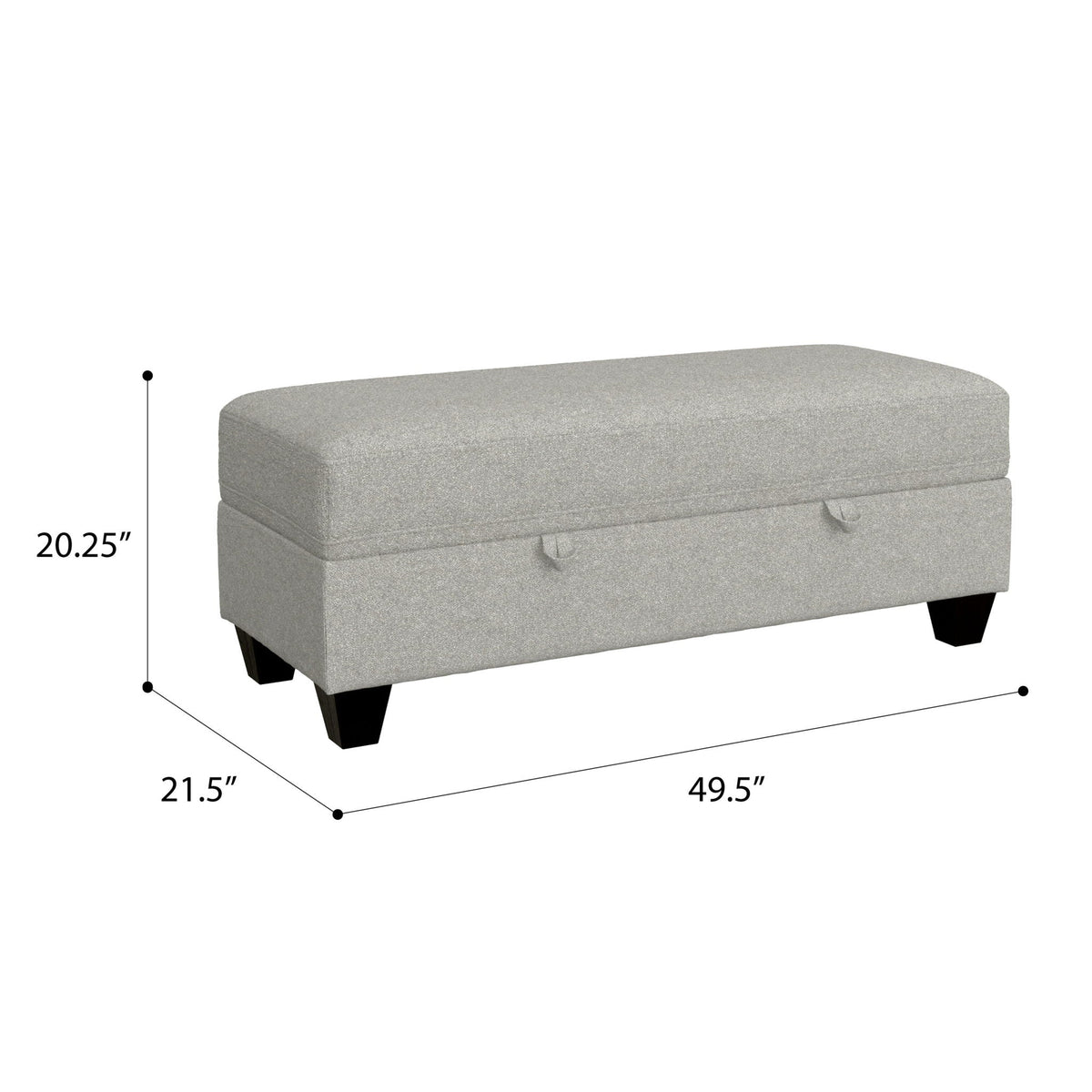 Drason Storage Ottoman with Concealed Storage - Gray or Light Brown
