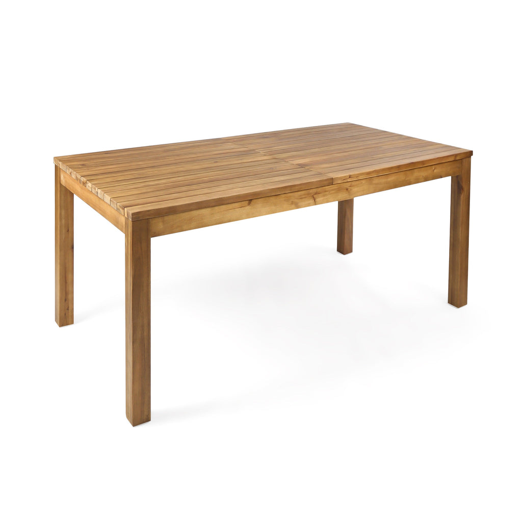 7-Piece Acacia Wood Outdoor Dining Set with Cushions - Teak or Cream,Teak