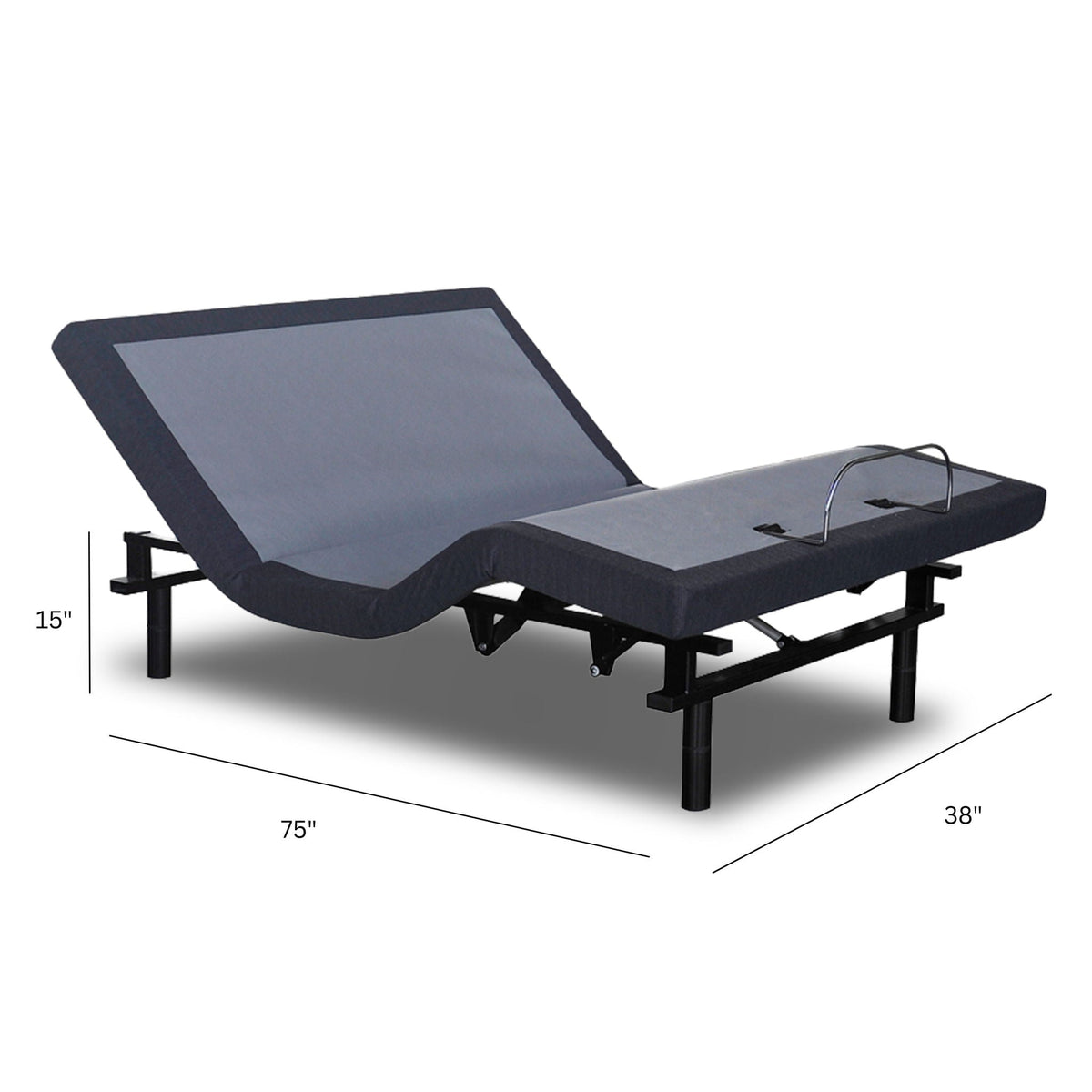 Adjustable Bed Base with Full-Range Positions - Dark Gray