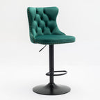 Modern Adjustable Swivel Barstools with Tufted Back - Multiple Colors (Set of 2)