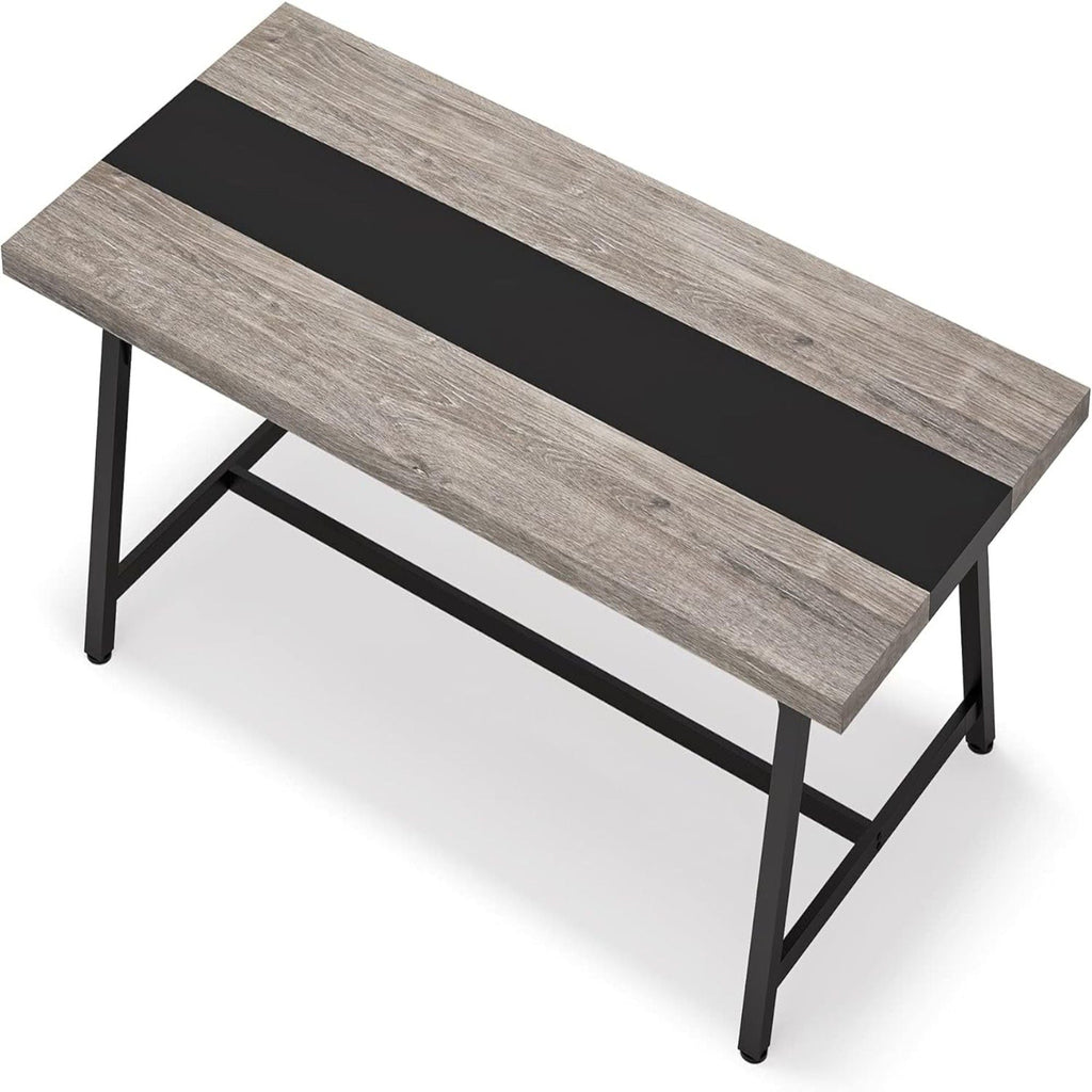 Modern Rectangular Conference Table for 6-8 People with Durable Frame - Dark Gray or Dark Brown