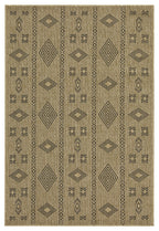 Jute/Black Indoor/Outdoor Area Rug with Polypropylene Durability - 5 ft. 3 in. x 7 ft. 3 in.
