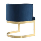 Aura Dining Chair with Brass Frame - Pink, Blue, or Beige