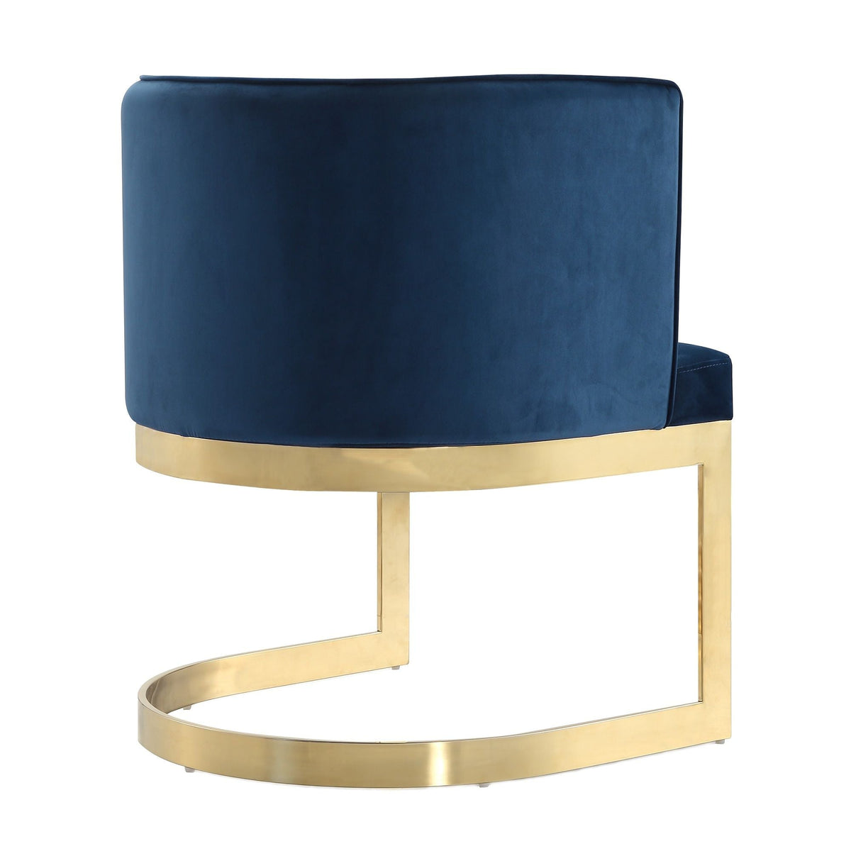 Aura Dining Chair with Brass Frame - Pink, Blue, or Beige