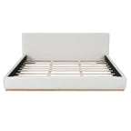 Elegant Upholstered Bed with Solid Wood Frame - King