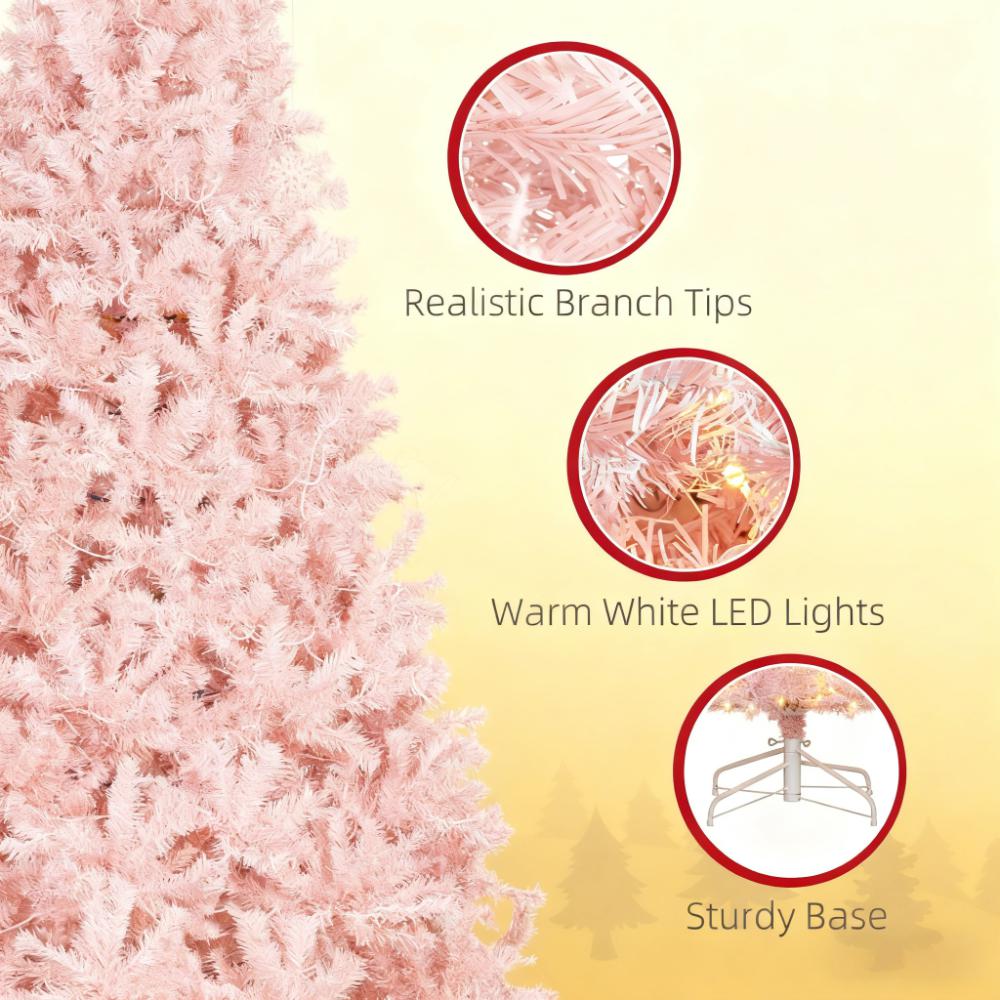 Elegant Artificial Christmas Tree with Realistic Branches - 7.5 ft