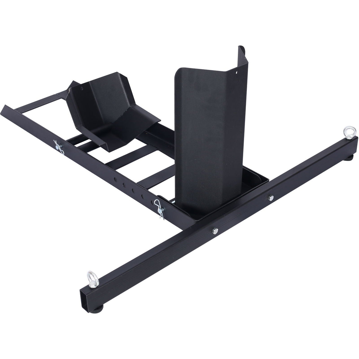 Heavy Duty Adjustable Motorcycle Stand / Wheel Chock with 1800 lb Capacity - Black