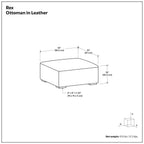 Light Brown Versatile Design Upholstered Ottoman with Medium Firm Cushion - Rex