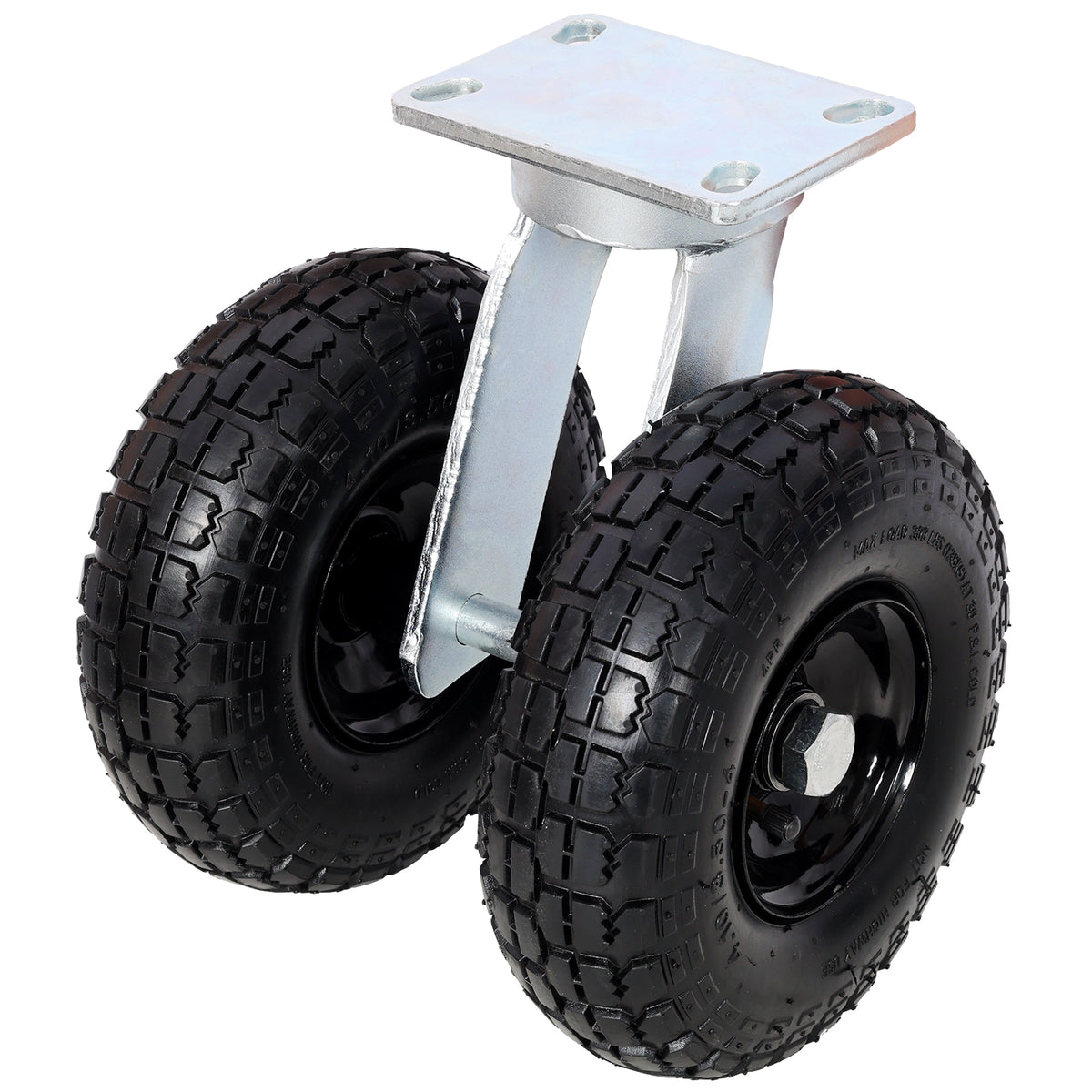 10 in Dual Air Wheels Swivel Caster with 660 lbs Load Capacity - Black