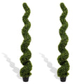 Artificial Outdoor UV Resistant Boxwood Topiary Spiral Tree - Green