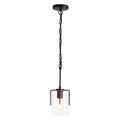 Adjustable Pendant Lighting with Clear Glass Shade - Black or Gold