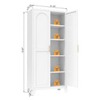 Shapely Doors Metal Storage Cabinet with Adjustable Shelves - White, Black, or Beige