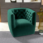 Ergonomic Design Swivel Chair with Tufted Accent - Multiple Colors