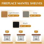Floating Fireplace Mantel Shelf with Invisible Wall Mount - Multiple Colors