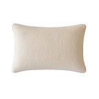 Ivory Textured Throw Pillow with Supportive Fill - Homey Cozy