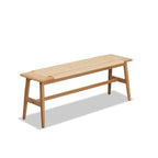 Woven Design Dining Bench with Cane Seat - Natural Oak