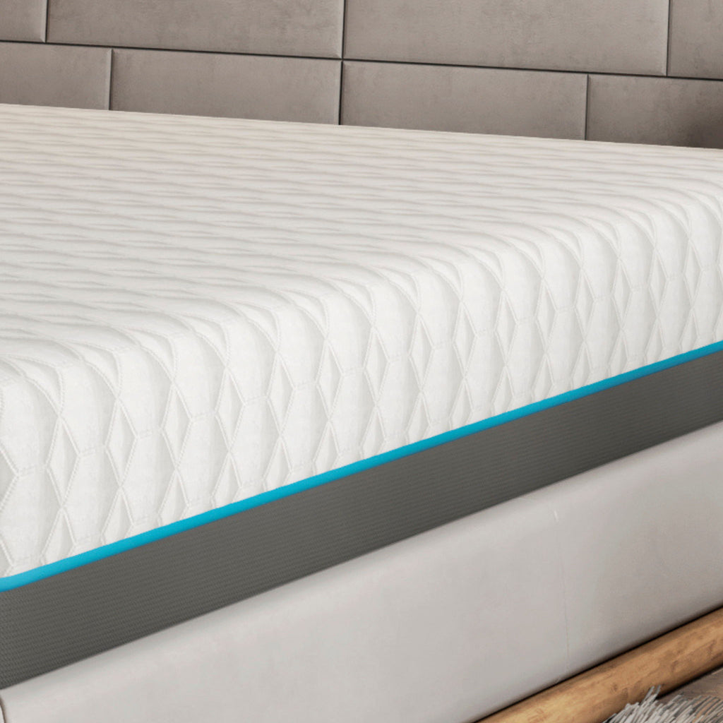 12" Soft Memory Foam Mattress with Phase Change Cooling Fabric - White