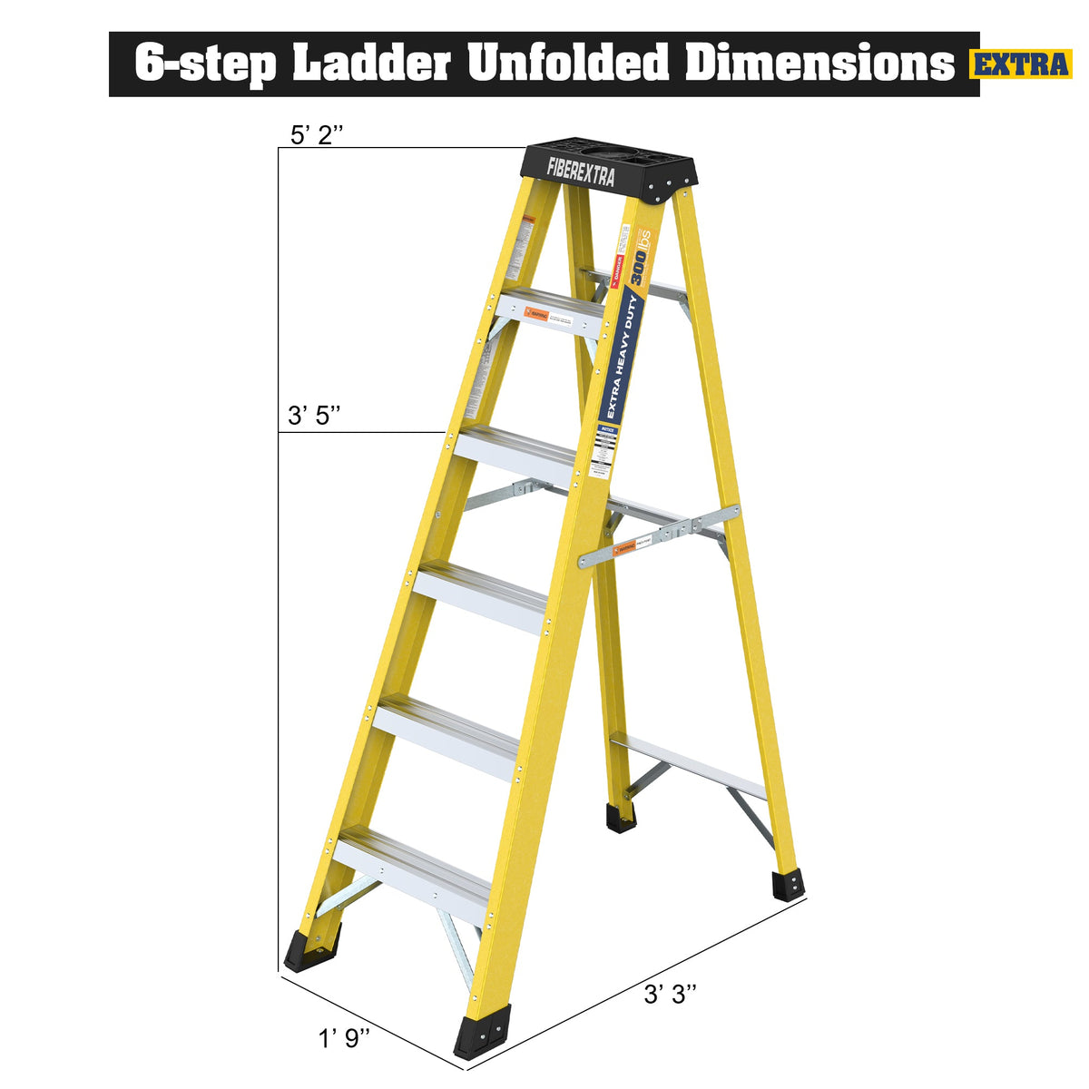Fiberglass Reinforced Single Side Ladder – 6 Step