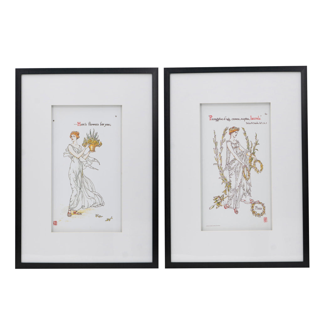 Black White Framed Print Wall Art Set with MDF & Glass - 20x28 in