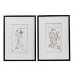 Black White Framed Print Wall Art Set with MDF & Glass - 20x28 in