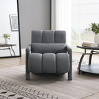 Modern Upholstered Accent Chair with Pillow - Fabric