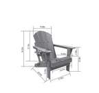 HDPE Folding Adirondack Chair with Wood Texture