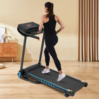 Incline Treadmill for Running & Walking with Hydraulic Folding - Black