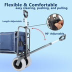 Beach Wagon with Big Wheels for Sand with 500lb Capacity - Dark Blue
