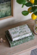 Rustic Floral Decorative Book Boxes with Hidden Storage - Set of 2