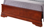 Sleigh Bed with Low Footboard - Real Wood Veneers, Multiple Colors