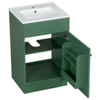 Bathroom Vanity with Sink and Adjustable Shelf - Multiple Colors