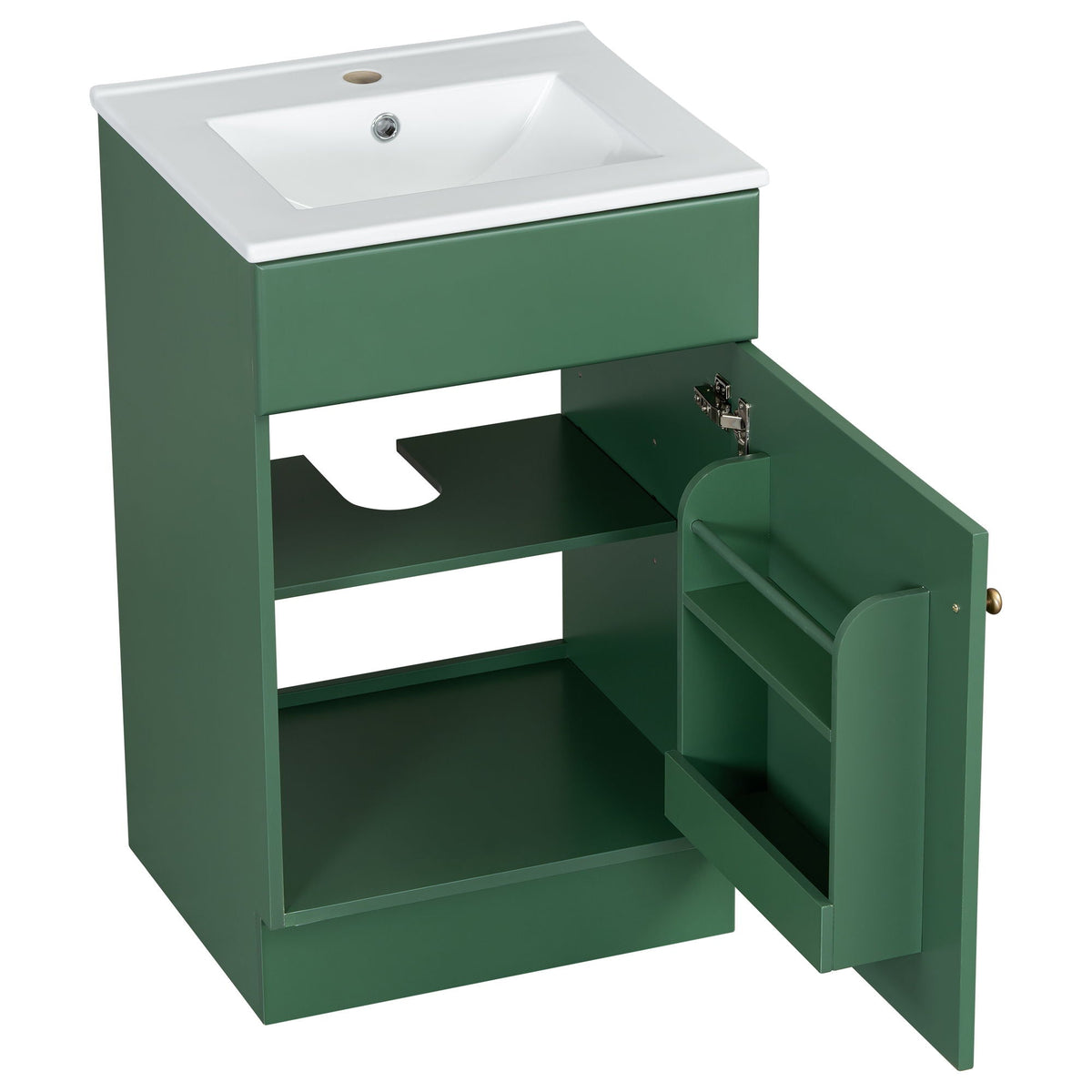 Bathroom Vanity with Sink and Adjustable Shelf - Multiple Colors