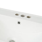 Elegant Bathroom Vanity with Ceramic Sink and Storage - White or Green