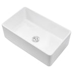 Farmhouse Sink Undermount Kitchen Single Bowl with Extra-Large Basin - White