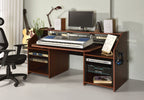 Annette Music Desk with Cable Management - Dark Brown or Black