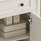 Vintage Bathroom Vanity With Sink and Soft-Close Doors - Dark Gray or White